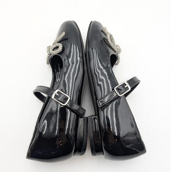 Nordstrom Kids Lainee Mary Jane Flat Adjustable Strap Black Size US13M EU31 - Picture 9 of 11